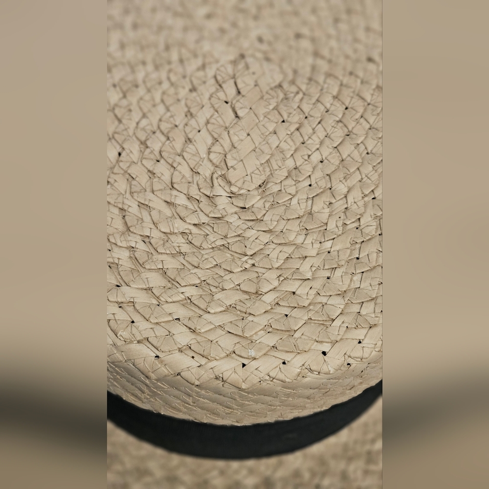 Antique 1920's Stylish Straw Boater Hat with Black Band Men's W.C. Fields Type - Picture 6 of 6